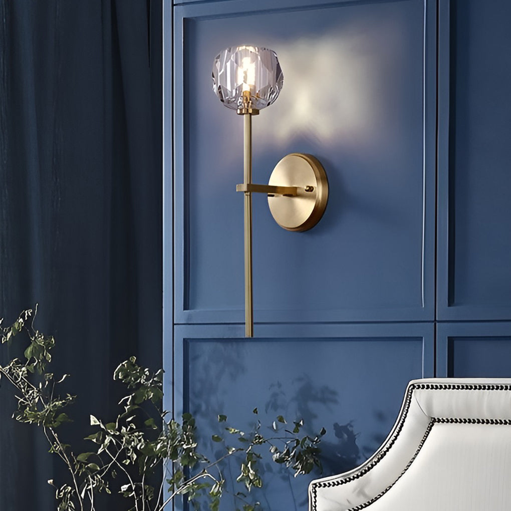 Ball-shaped LED Crystal Gold Postmodern Plug in Sconce Lighting Wall Light - Wall Lamp, Plug-In Wall Sconce, detail 7