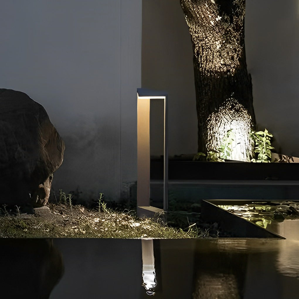 Geometric Design Waterproof LED Black Contemporary Exterior Pathway Lights, Outdoor Wall Light, detail 10