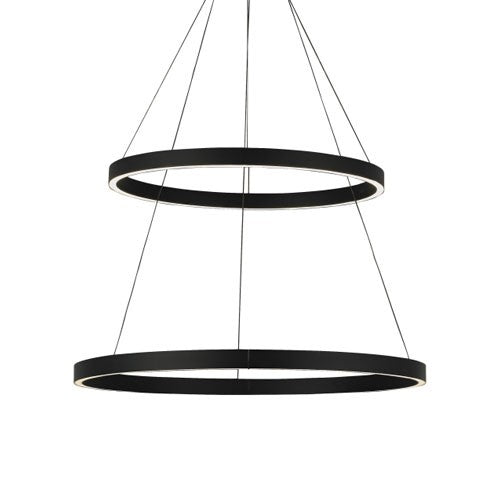 Fiama Black 3000K LED Chandelier with Black Stem