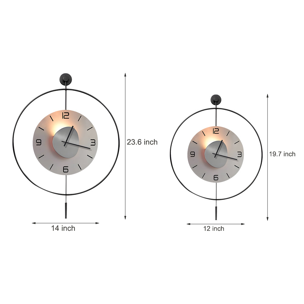 Battery Operated Round LED Hanging Metal Pendant Light