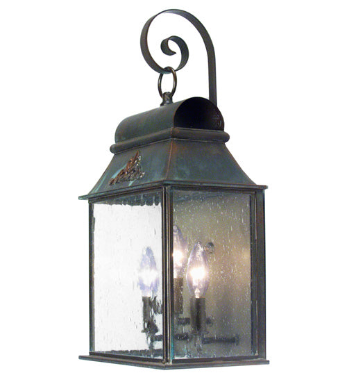 Bastille 3-Light 21.00" Golden Verde Wall Sconce front view