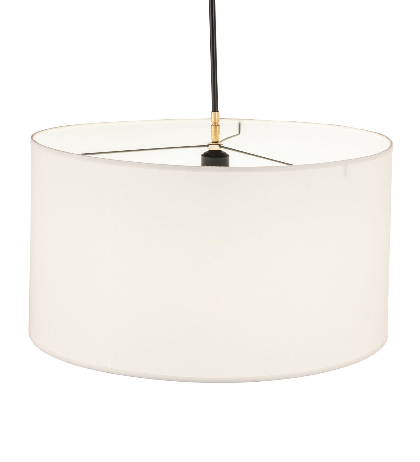 Cilindro Textrene 1-Light 34.00" Solar Black/Brass LED Wall Sconce detail view 3