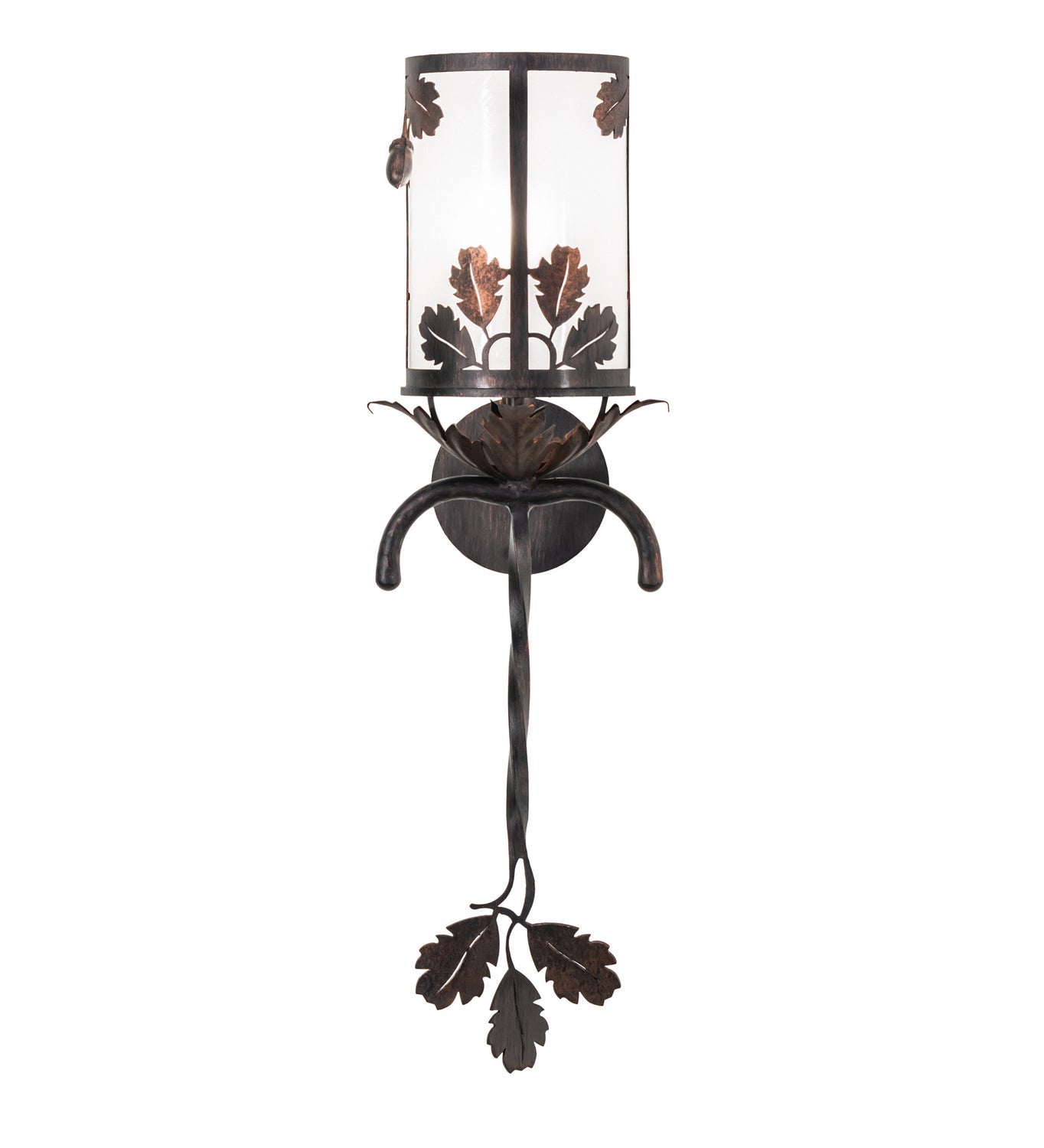 Blue Oak 1-Light 28.00" Hanna Copper And Cimarron Bronze LED Wall Sconce detail view 4