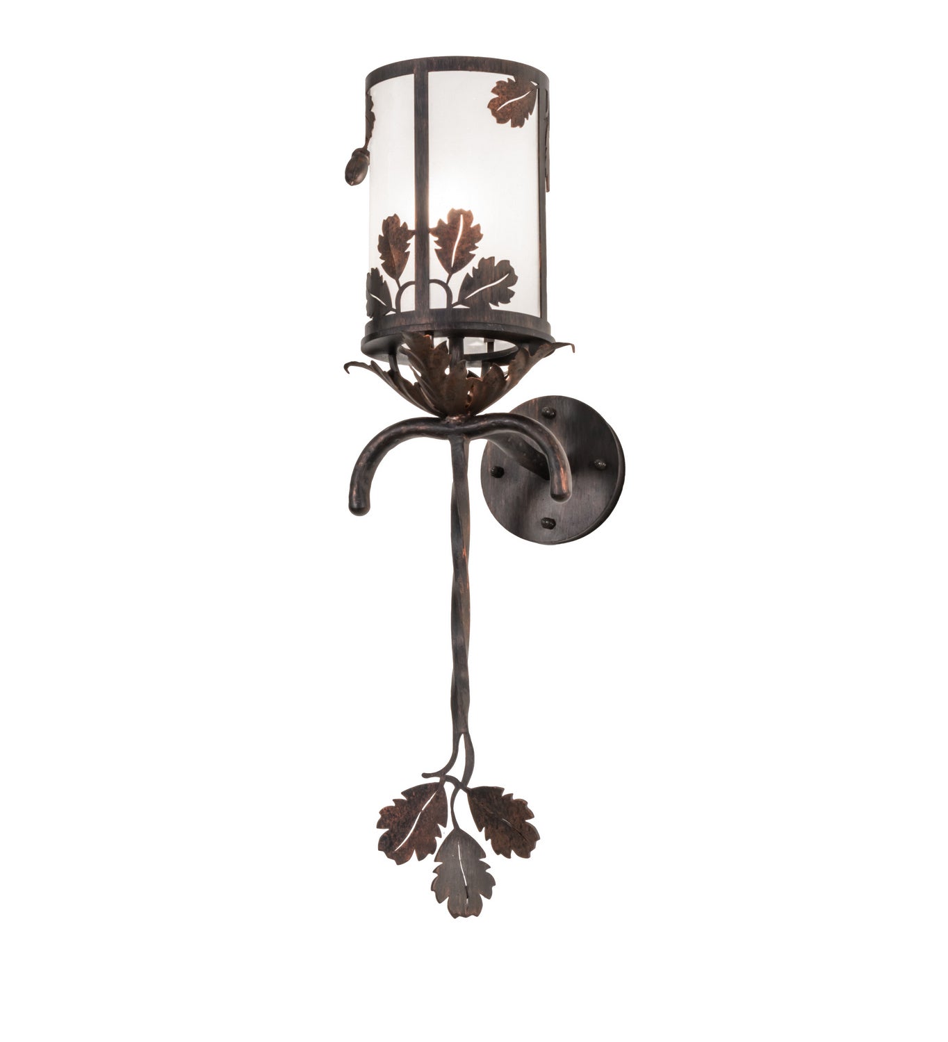 Blue Oak 1-Light 28.00" Hanna Copper And Cimarron Bronze LED Wall Sconce front view