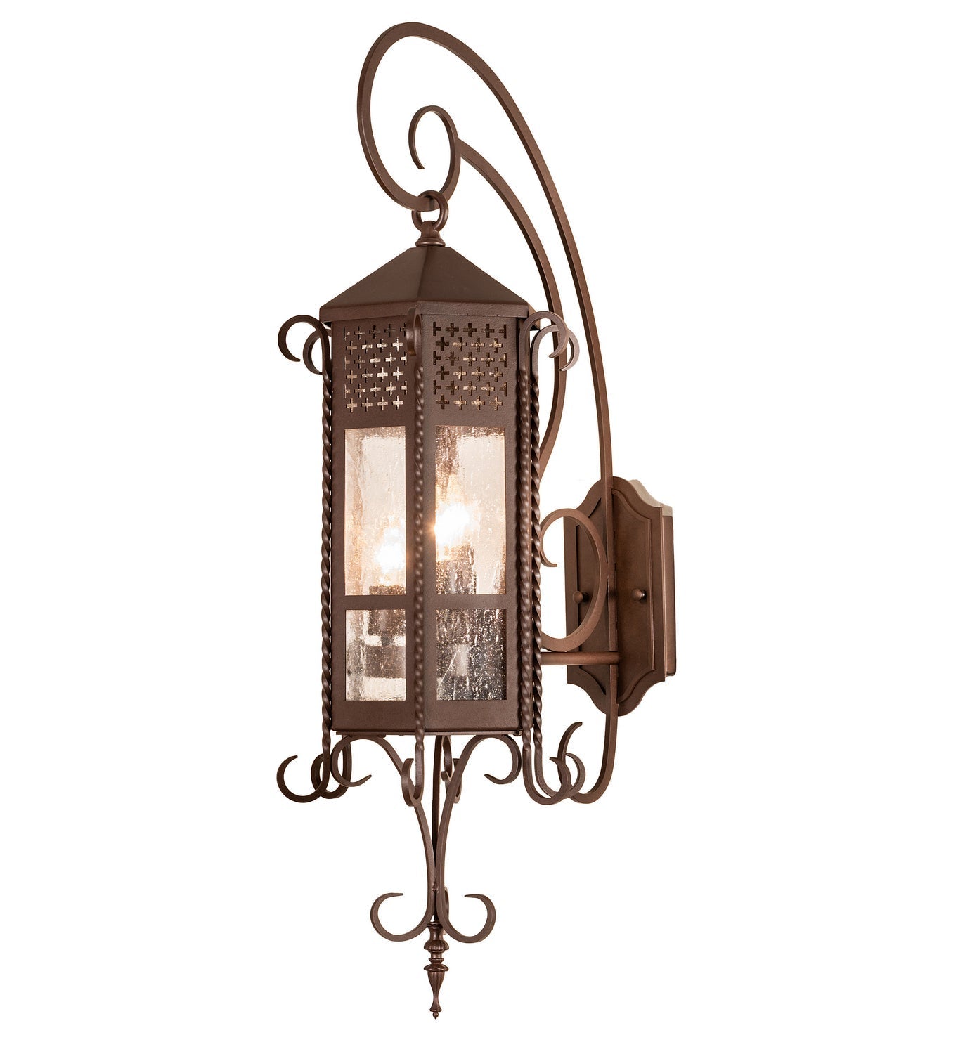 3-Light 3-Light 36.00" Cafe Noir Wall Sconce front view
