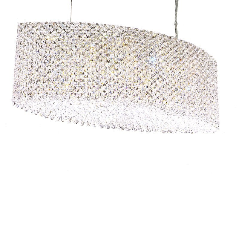 Contemporary Crystal Chandelier in Polished Chrome