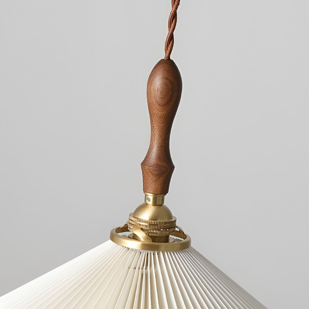 Classic Pleated Shaped LED White Nordic Chandelier