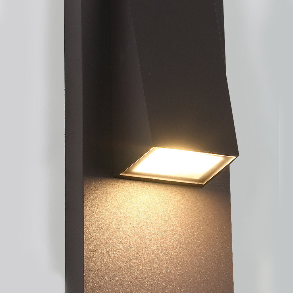 Rectangle Waterproof LED Black Contemporary Exterior Wall Light, Outdoor Wall Light, detail 12