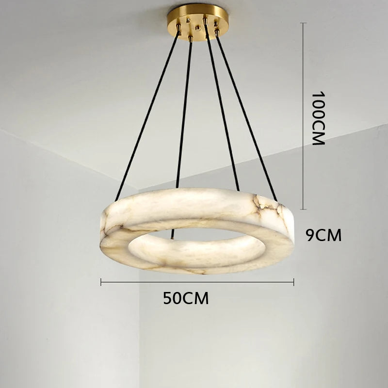 Natural Marble Modern Chandelier