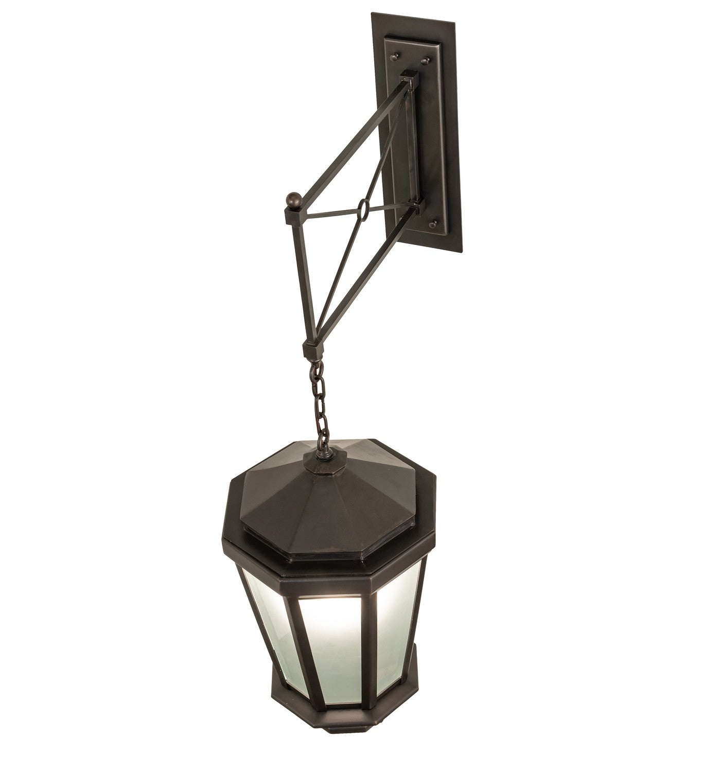 1-Light 50.00" Black On Brass Wall Sconce detail view 6