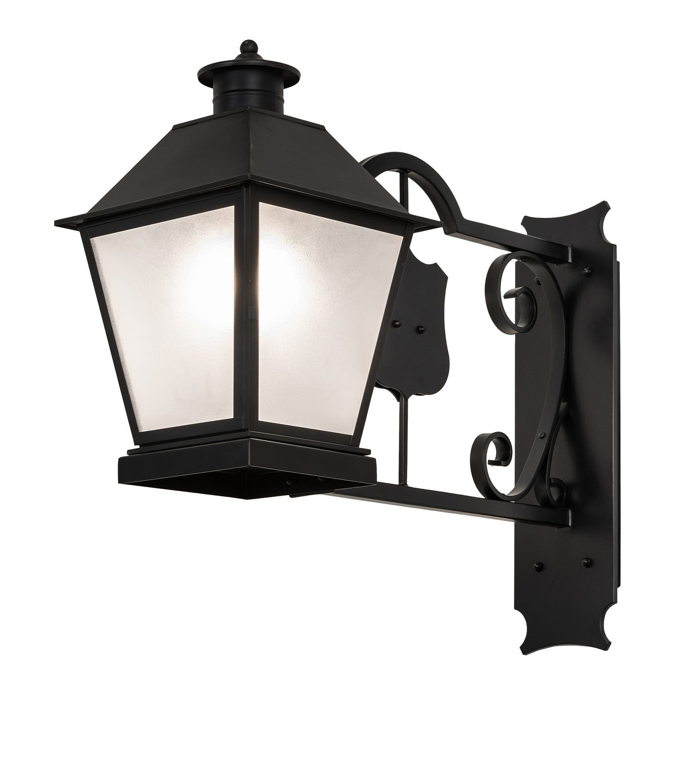 1-Light 22.00" Blackwash Wall Sconce front view