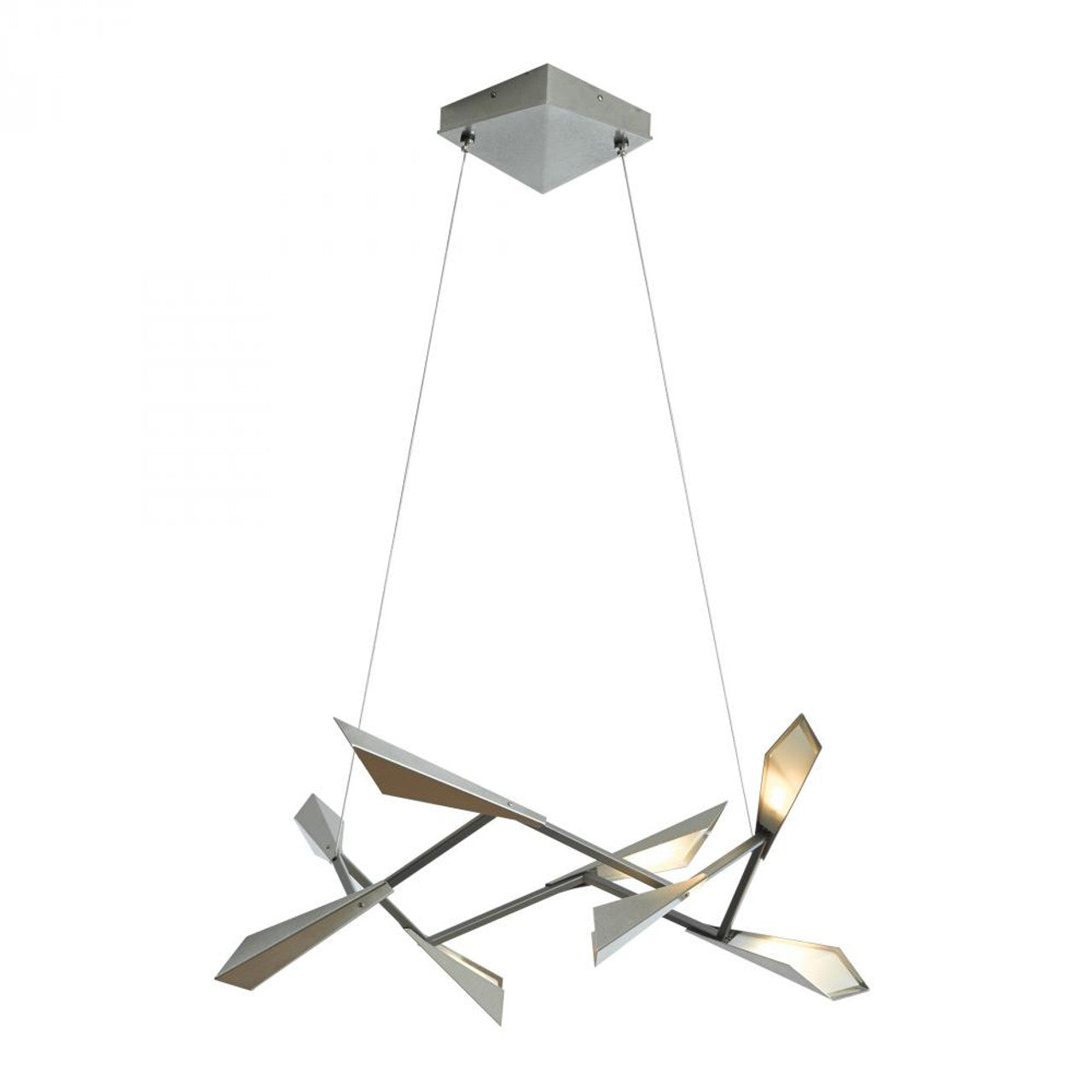 Cavaletti Pendant, 4-Light, Short Height, Natural Iron, Flax Shade, 42"W (137670-SKT-SHRT-20-SE4298 392561)