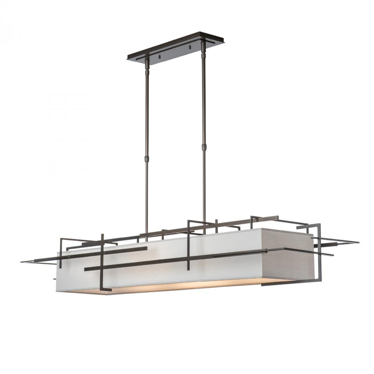 Plume Pendant, 1-Light, Standard Height, LED, Soft Gold Frame & Candopy, Natural Iron Plume, 49.1"W (135008-LED-STND-84-20 531R2T)