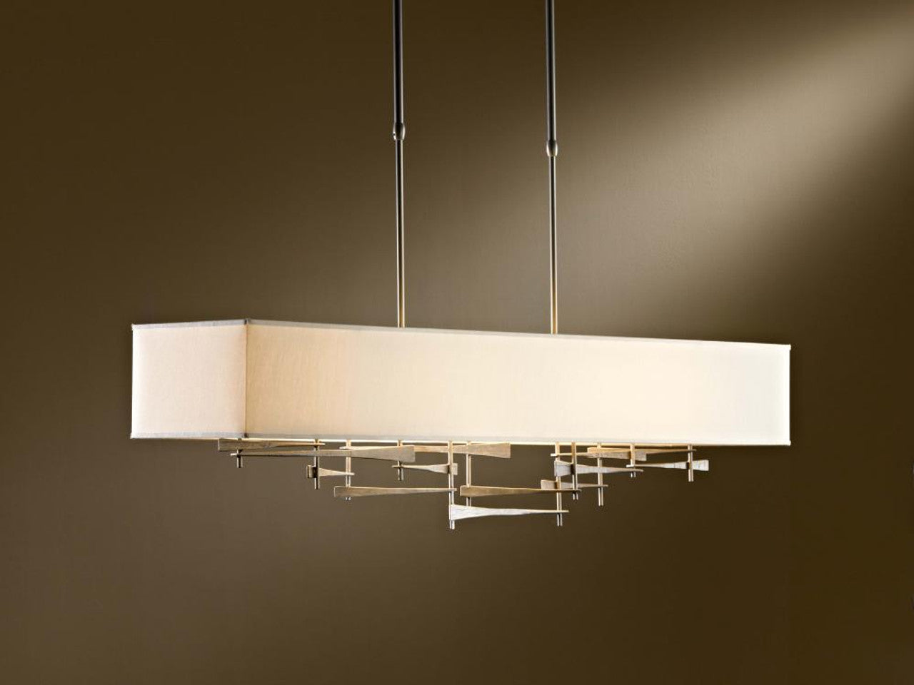Cavaletti Pendant, 4-Light, Short Height, Bronze, Flax Shade, 42"W (137670-SKT-SHRT-05-SE4298 38ZDCJ)