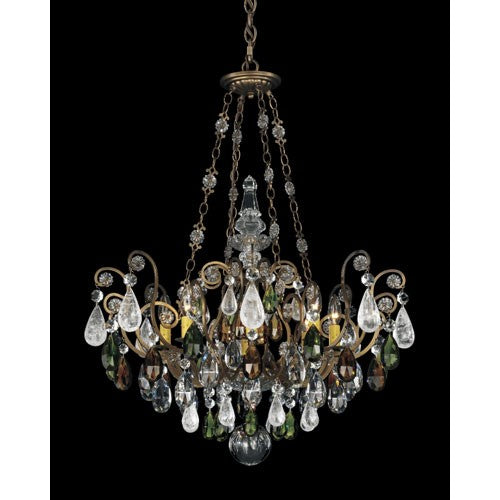 Renaissance Etruscan Gold Eight-Light Chandelier