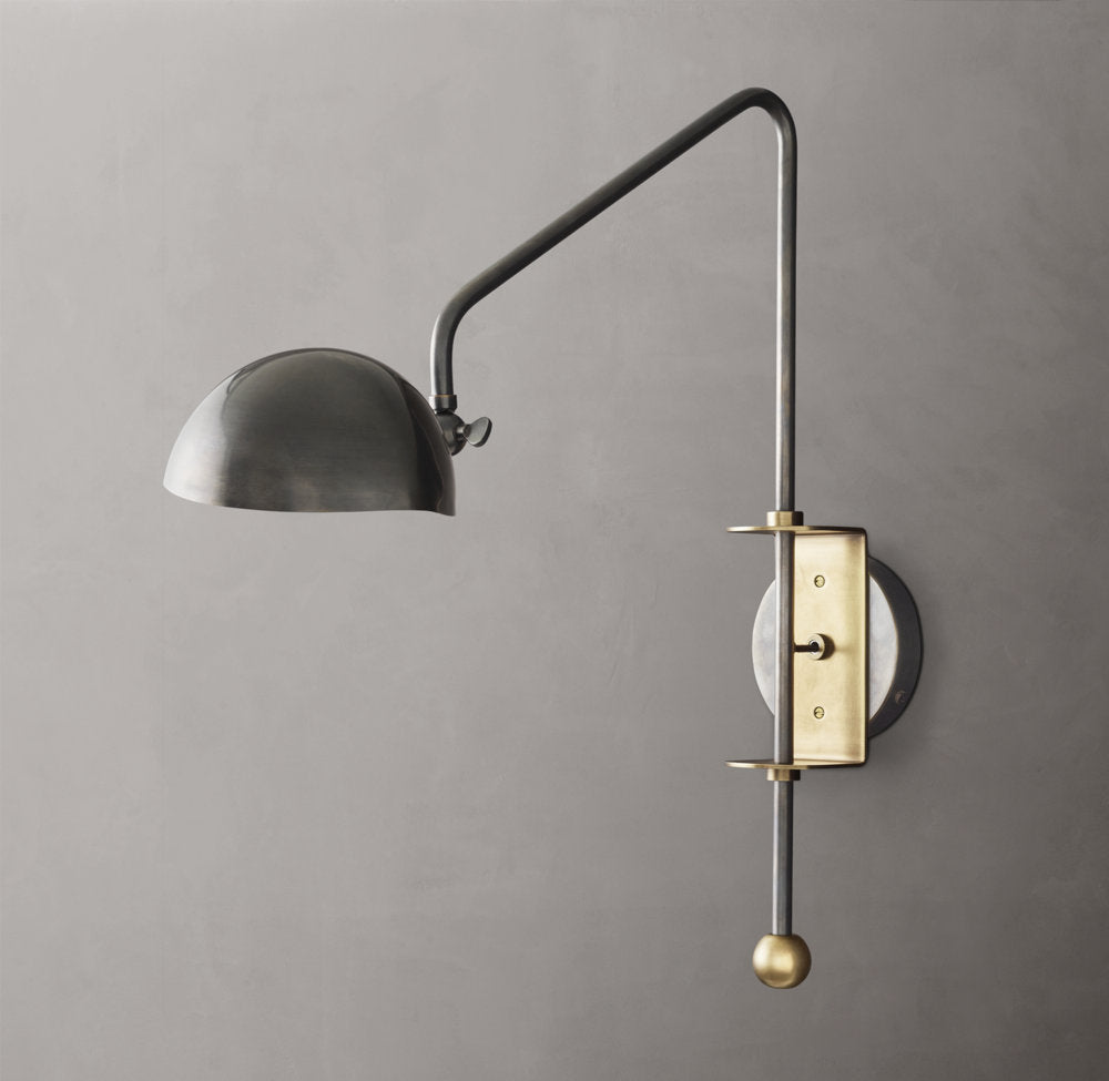 Convessi Swing-Arm Wall Light, Plug-In Wall Sconce, detail 3
