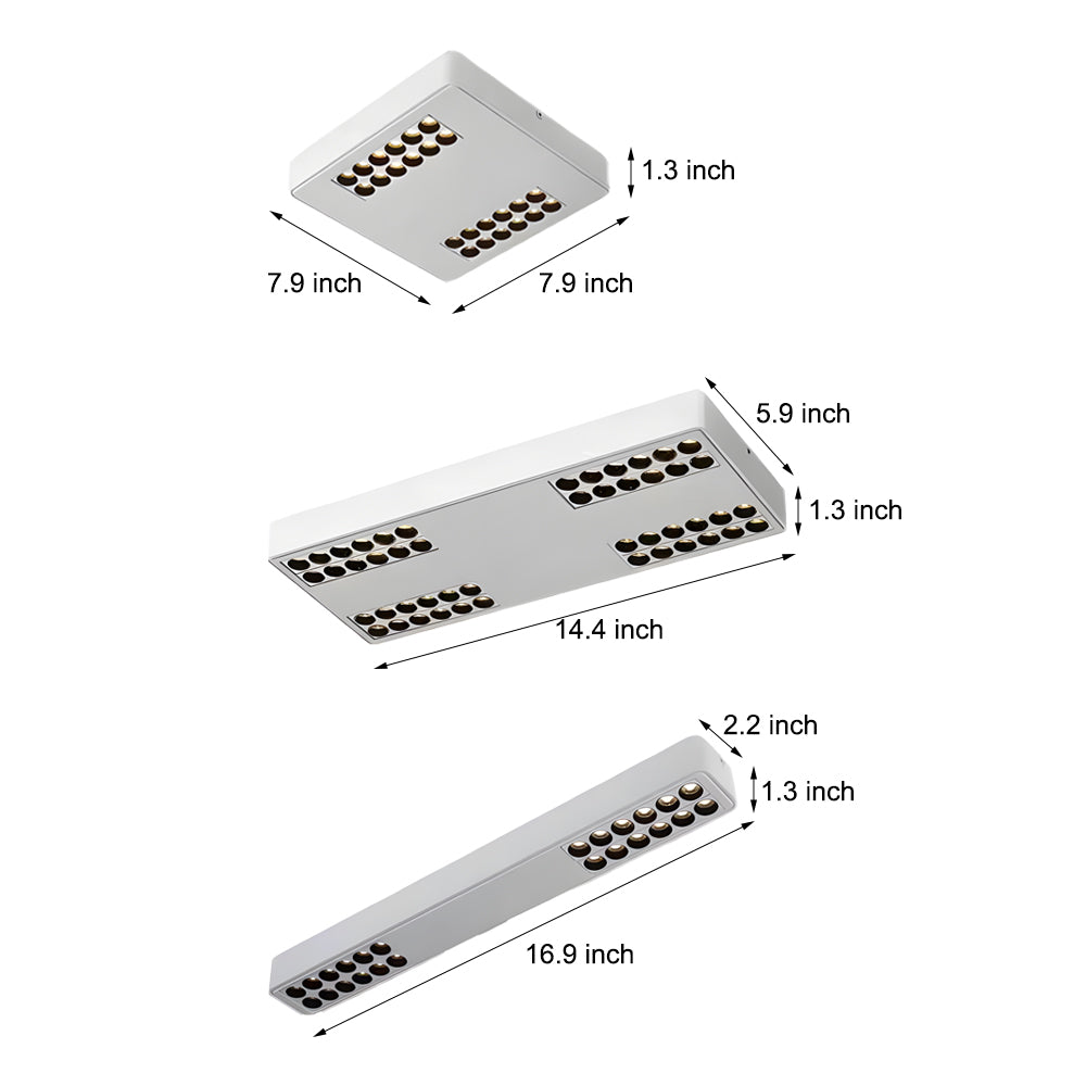 Square/Rectangle Aluminum LED Flush Mounted Ceiling