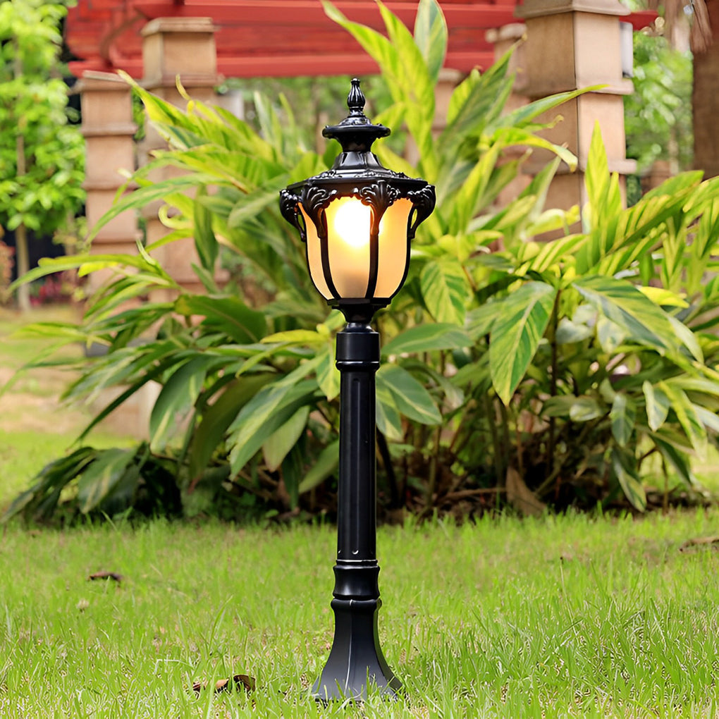 Exterior Waterproof LED European-style Short Pole Lamp Post Pathway, outdoor light, main view, Tianguang Select