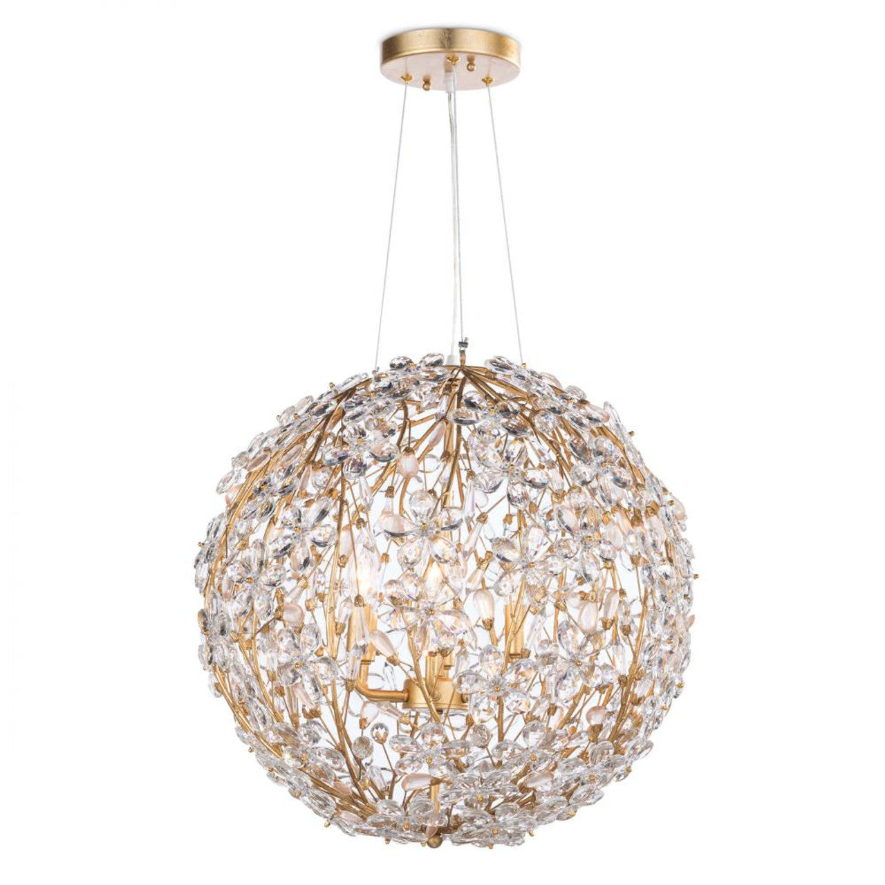 Cabana Chandelier, 5-Light, Natural Brass