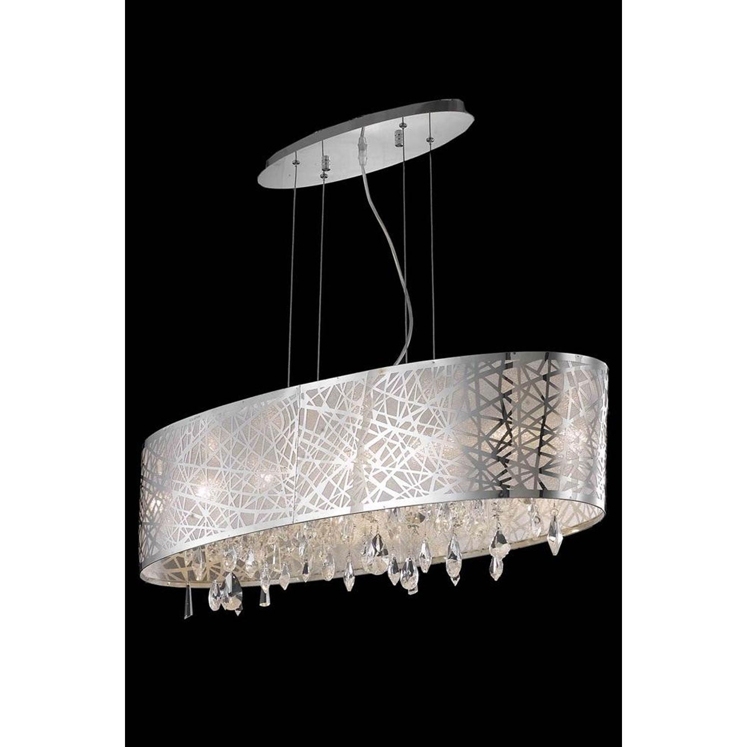 Mirage Chrome Six-Light Pendant with Royal Cut Crystal