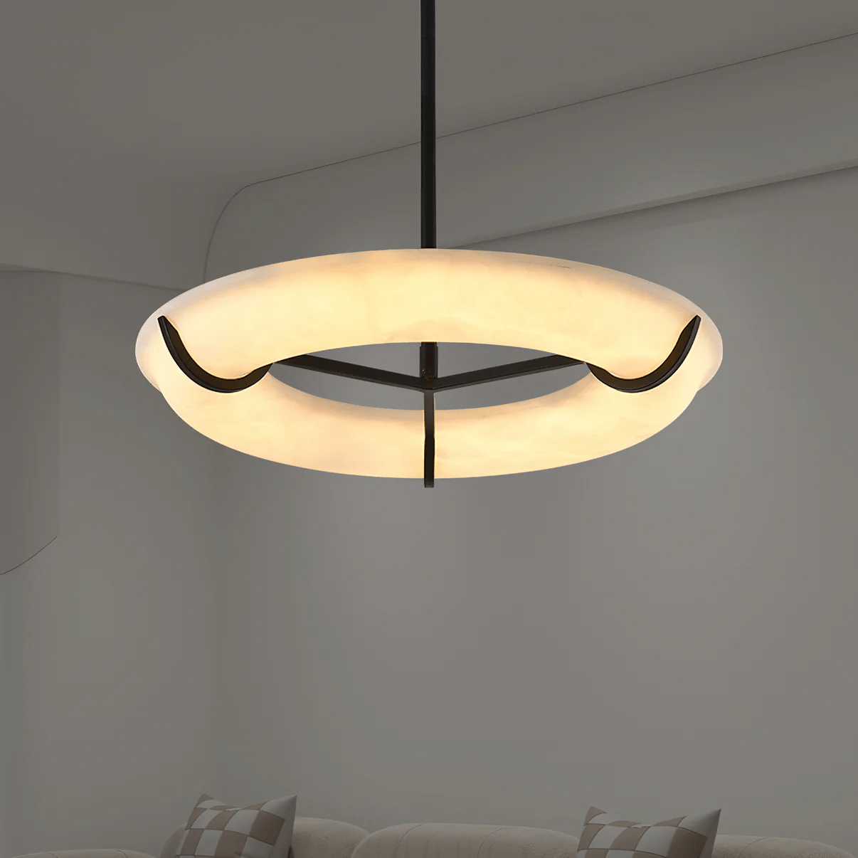 Carve Alabaster Chandelier