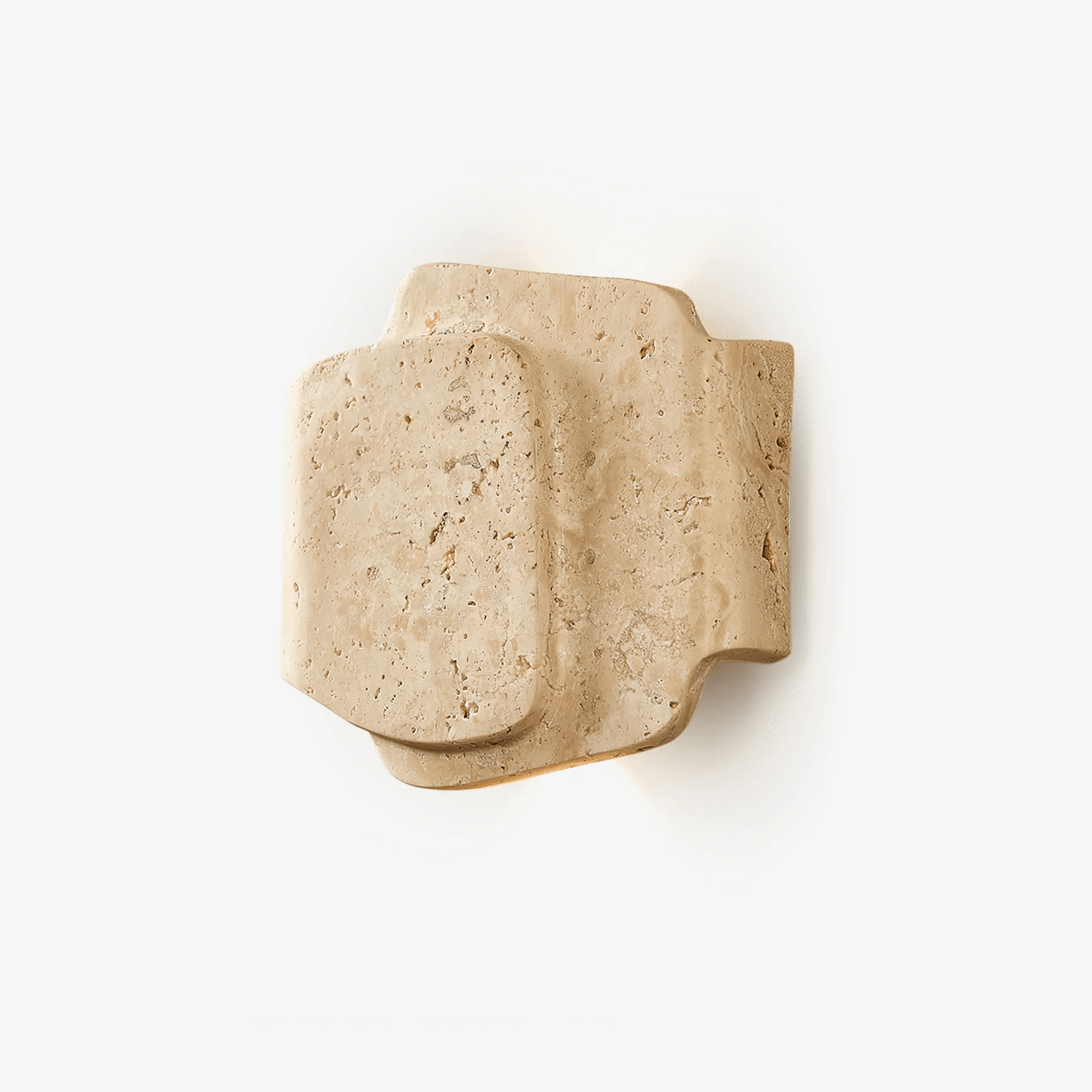 Layered Travertine Wall Light, Hardwired Wall Sconce, detail 2