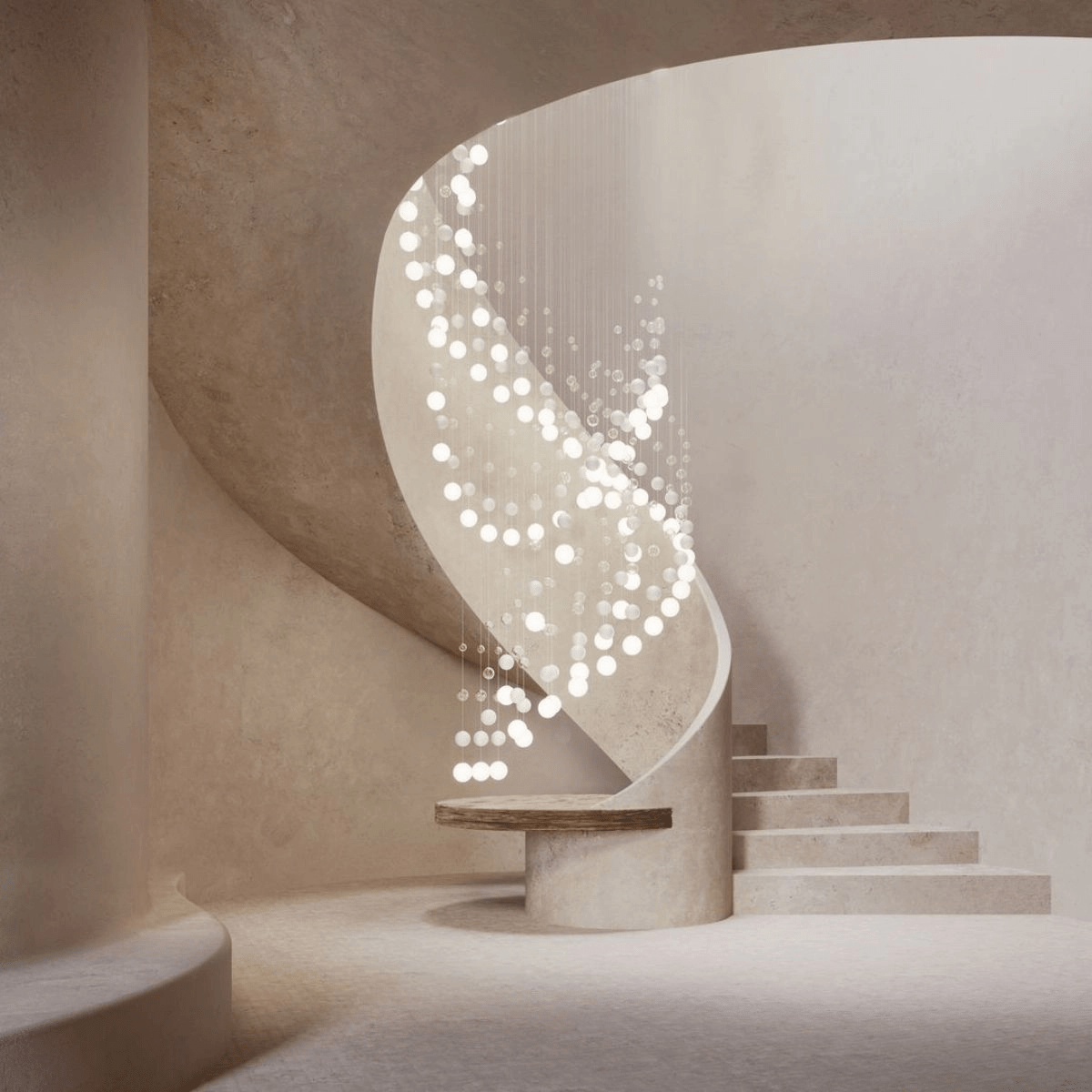 Pearl Curtain Customizable Chandelier