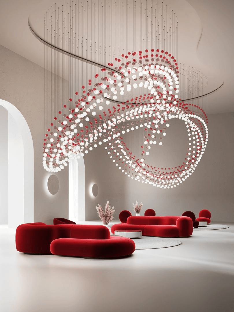 Pearl Curtain Customizable Chandelier