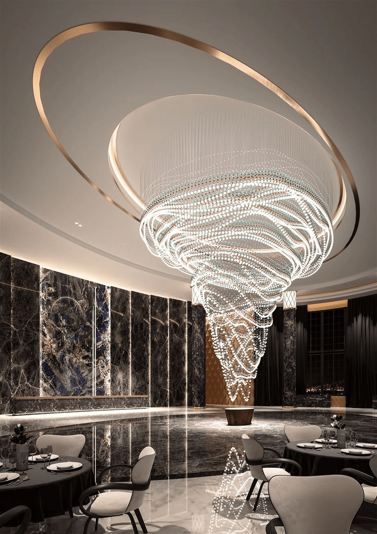 Pearl Curtain Customizable Chandelier