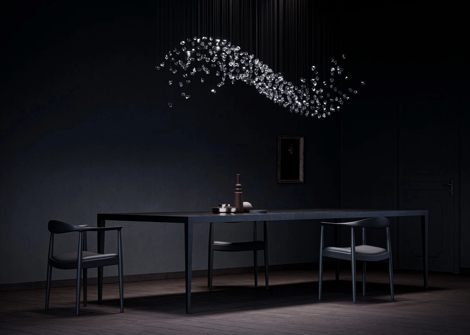 Raw Crystal Customizable Chandelier
