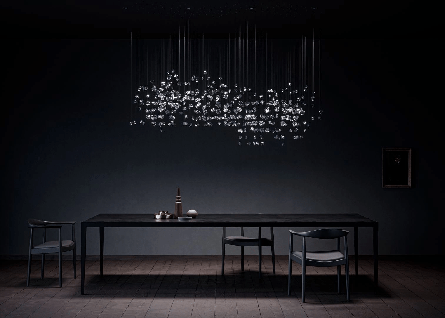 Raw Crystal Customizable Chandelier