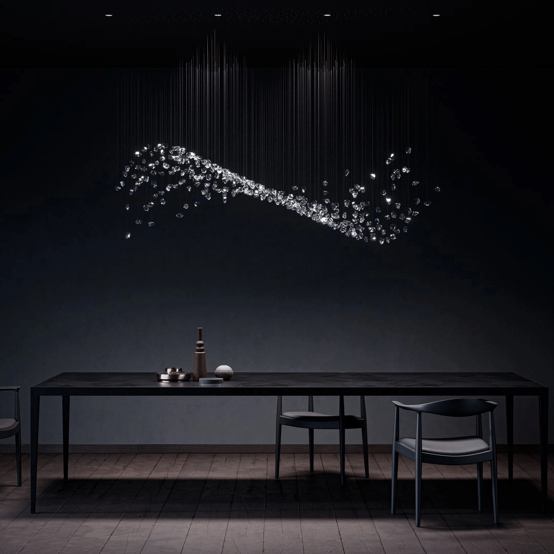 Raw Crystal Customizable Chandelier