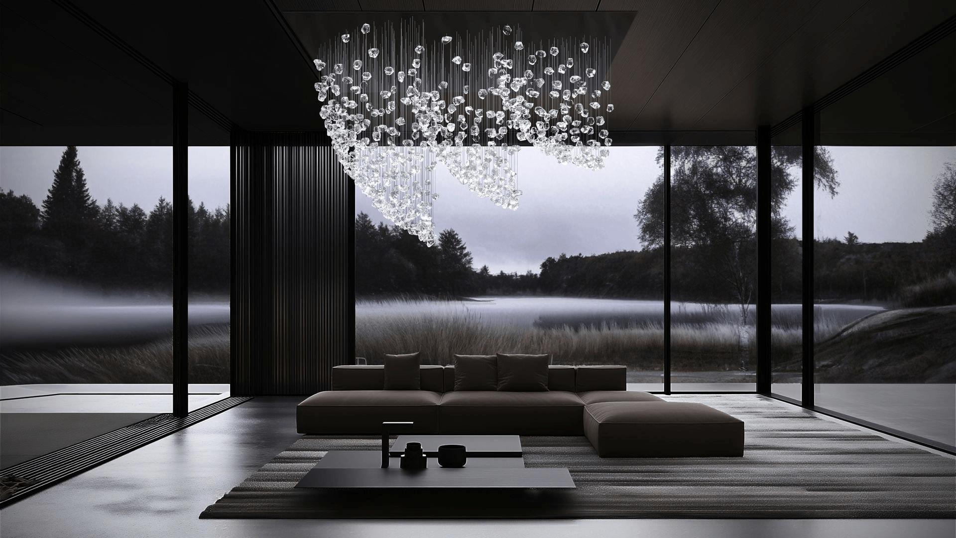 Raw Crystal Customizable Chandelier