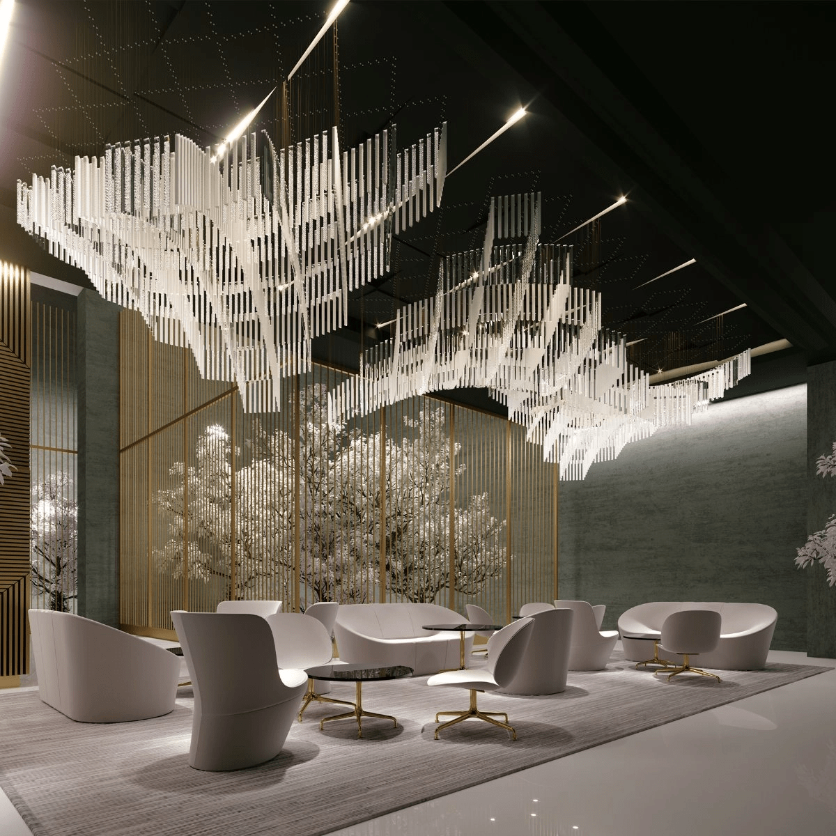 Diamond Cloud Customize Chandelier detail view 2