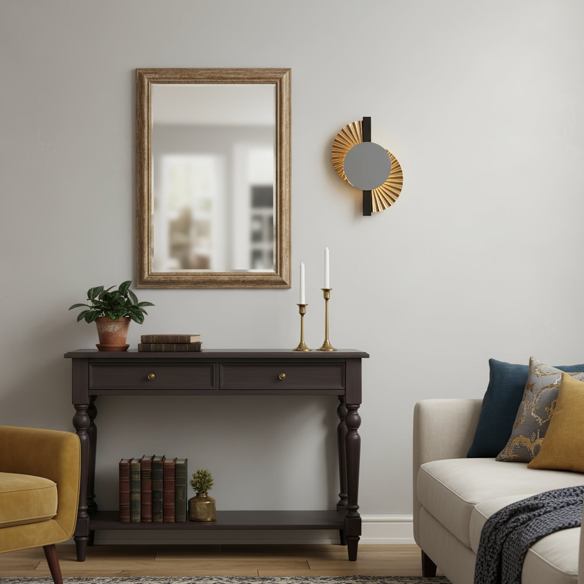 Gilded Fan Wall Sconce