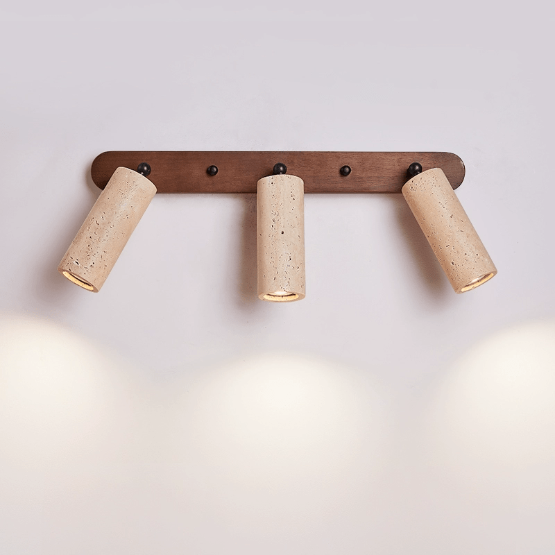 Travertine Triple Spotlight Wall Light - Wall Lamp, Hardwired Wall Sconce, detail 18