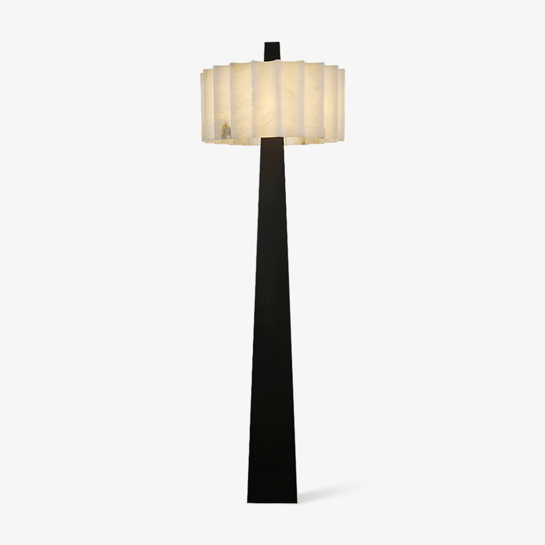 Origami Pleat Alabaster Floor Lamp