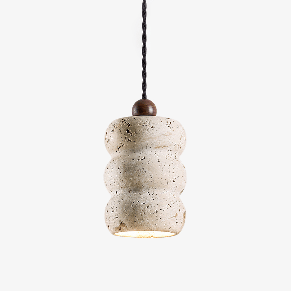 travertine pendant light shown as a main product image for entryways