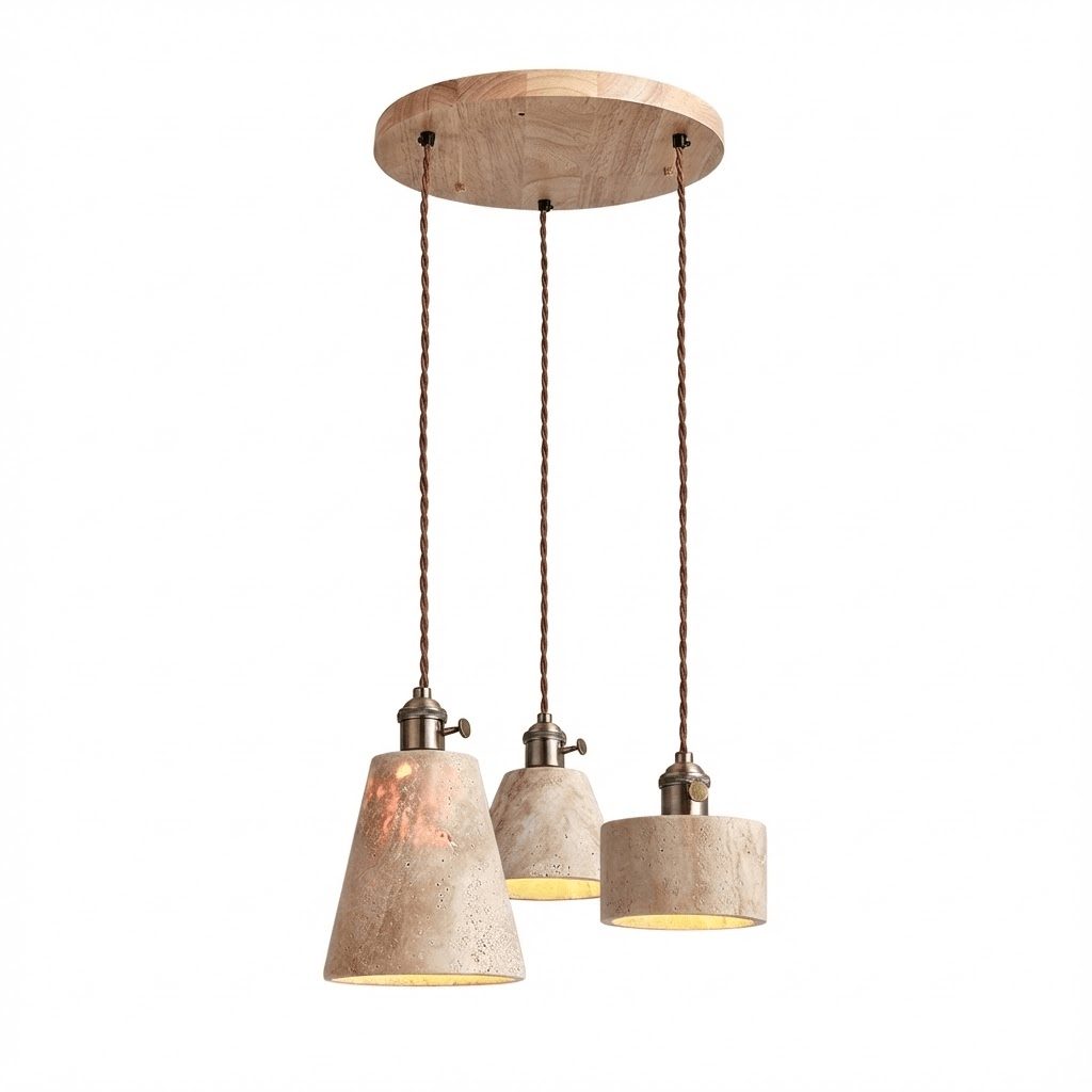 Terraform Travertine Pendant Light