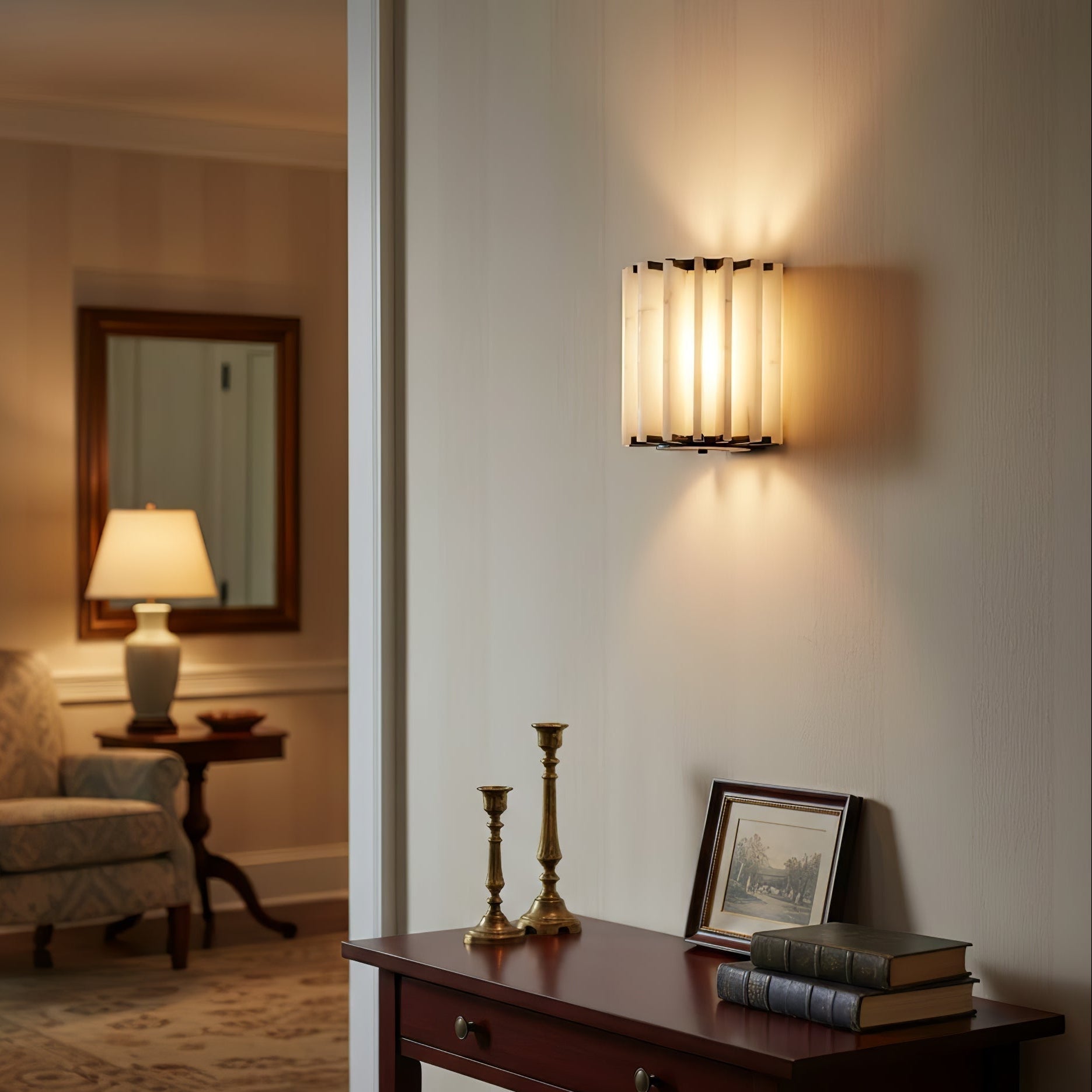 Altrix Alabaster Wall Light - Wall Lamp, Hardwired Wall Sconce, detail 7