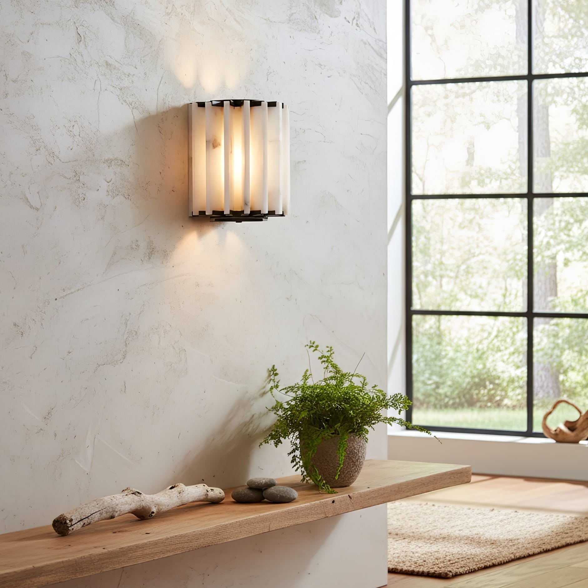 Altrix Alabaster Wall Light - Wall Lamp, Hardwired Wall Sconce, detail 6