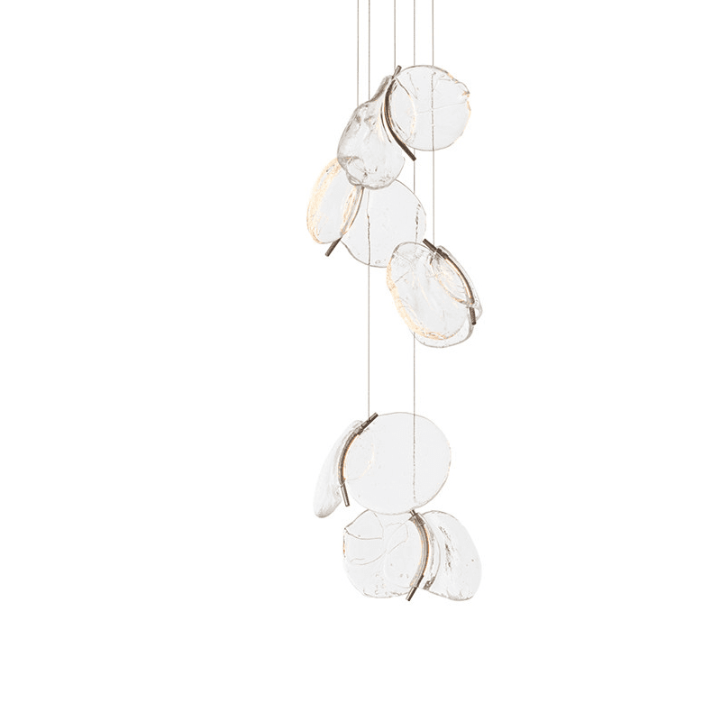 Luminous Glass Petals Chandelier