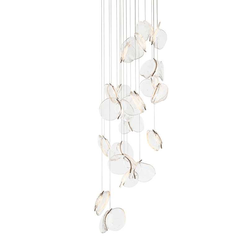 Luminous Glass Petals Chandelier