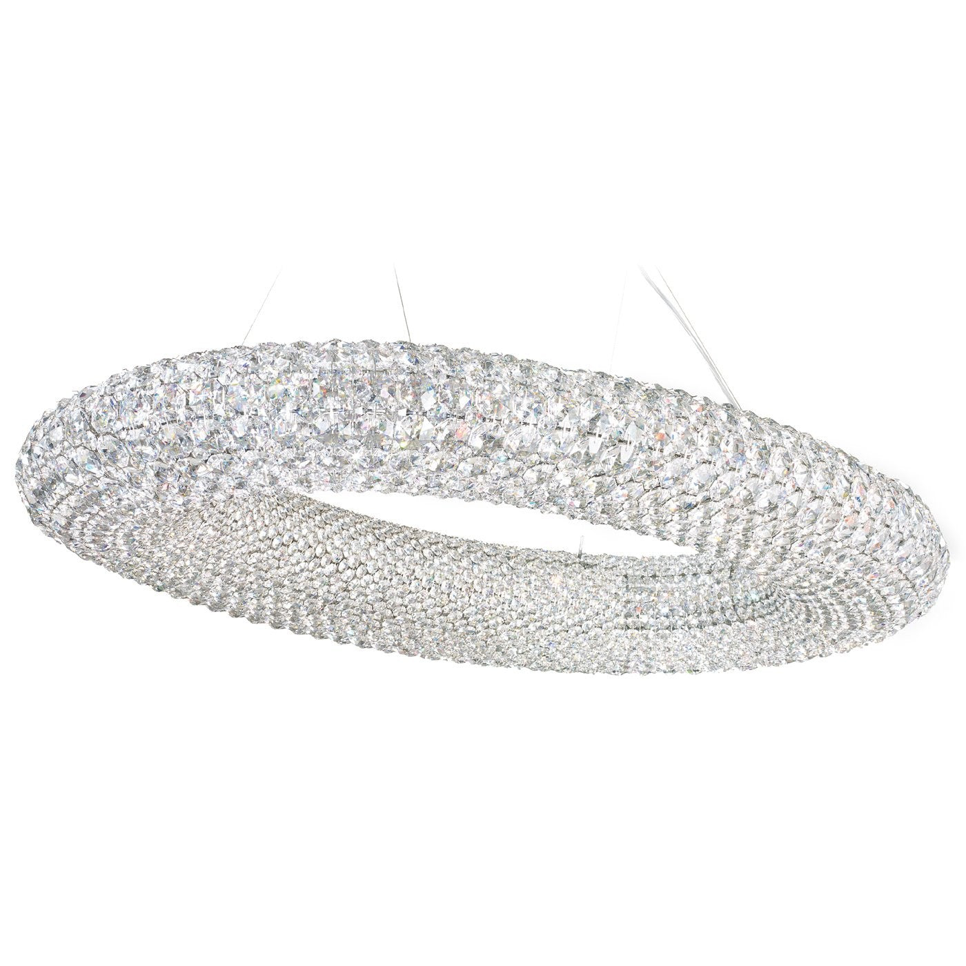 Contemporary Crystal Chandelier in Polished Chrome