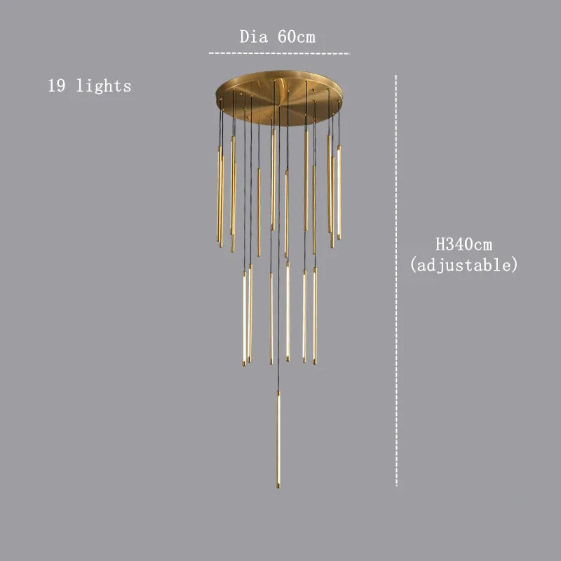 Grande Brass Entryway Pendant Light Fixture