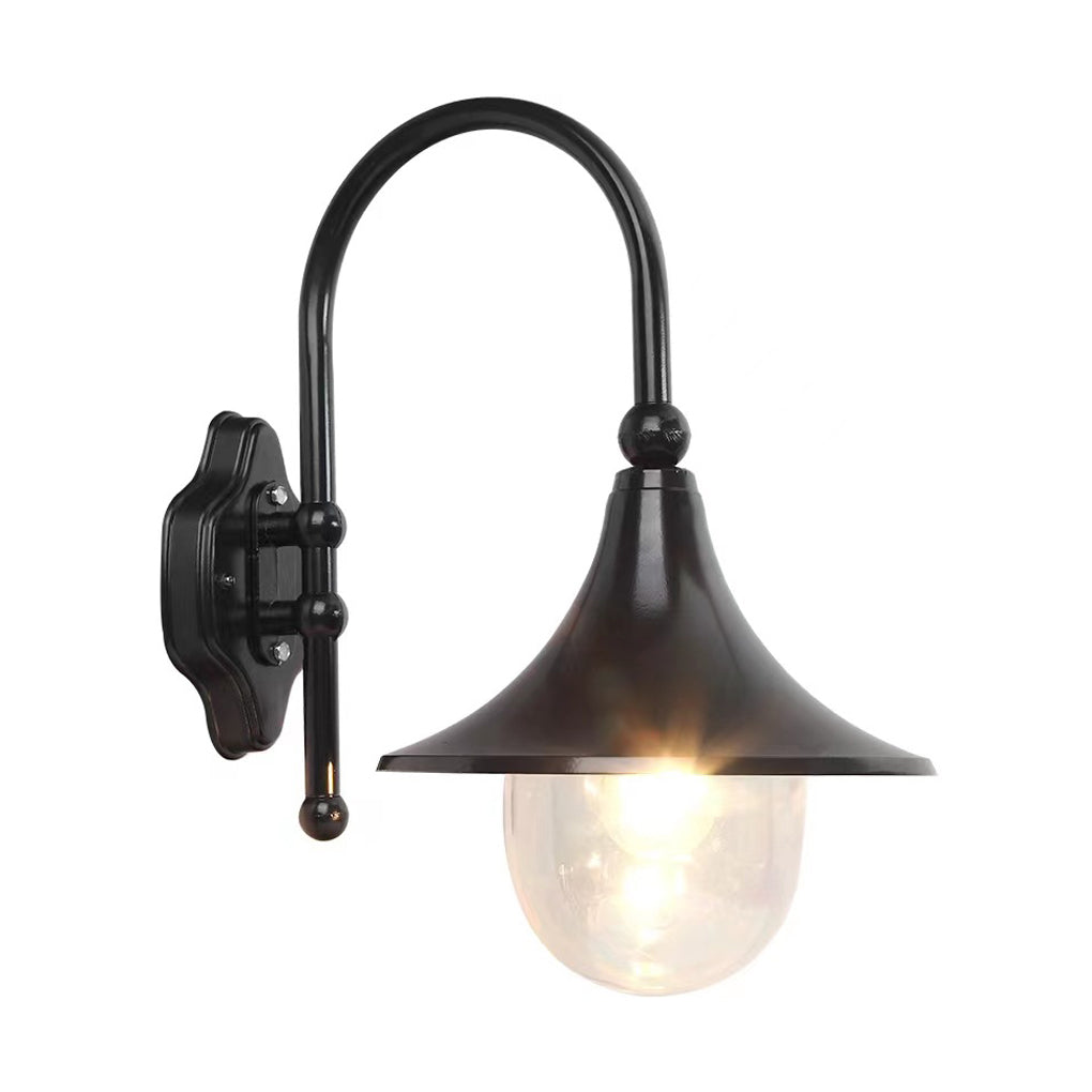 Creative Trumpet Shaped Waterproof LED Black Vintage Exterior Wall Light, Outdoor Wall Light, detail 8