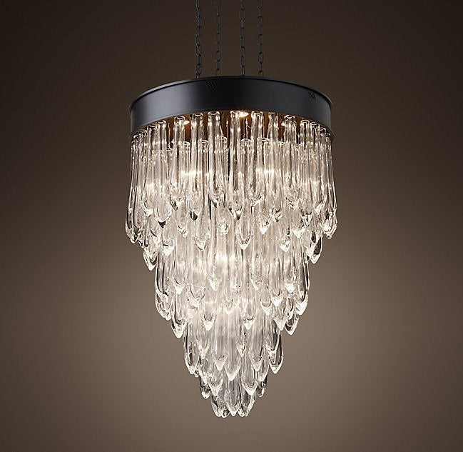 Modern Lights Crystal Column Chandelier