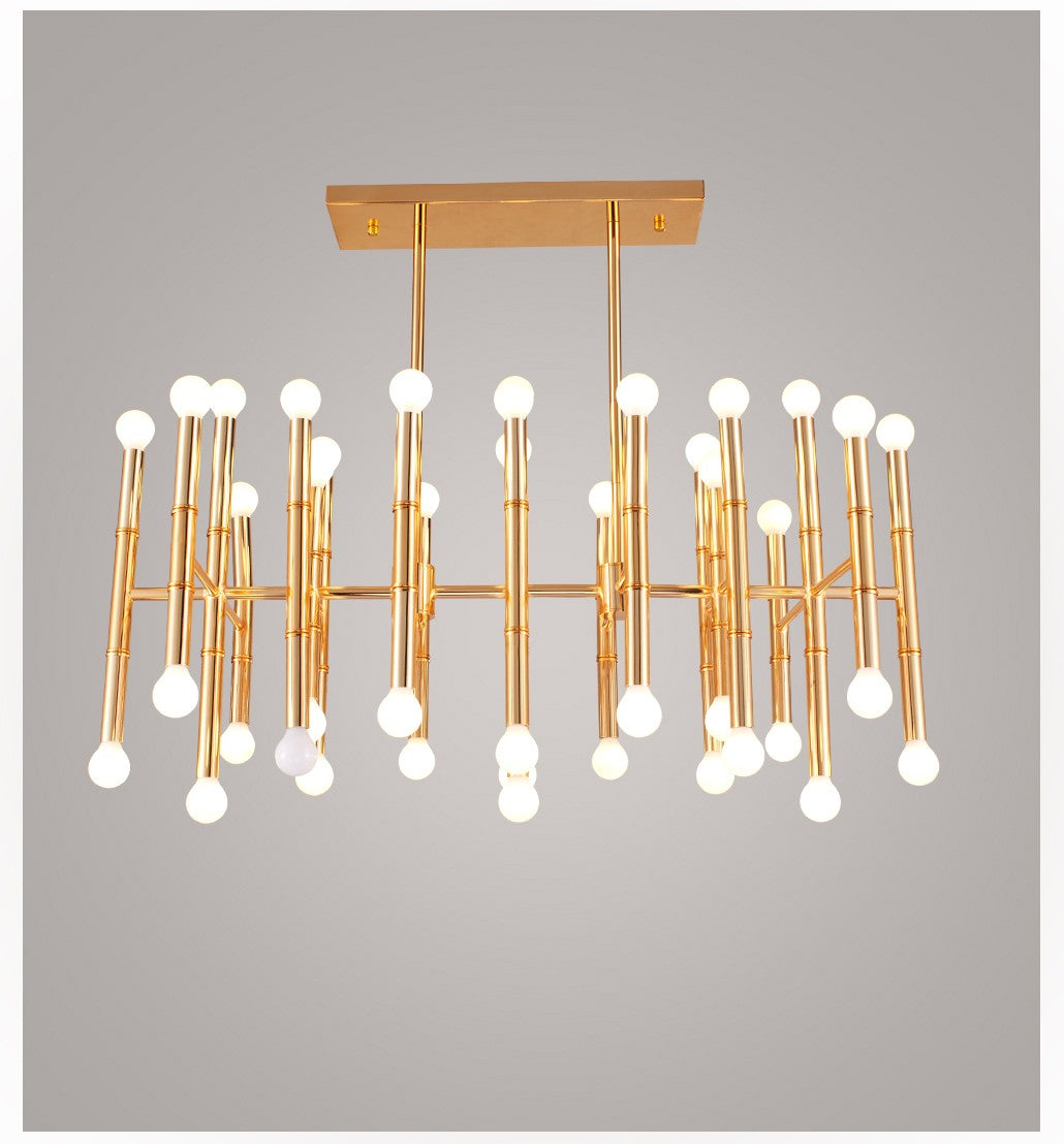 Modeen Design Simple Gold 42 Lights Chandelier