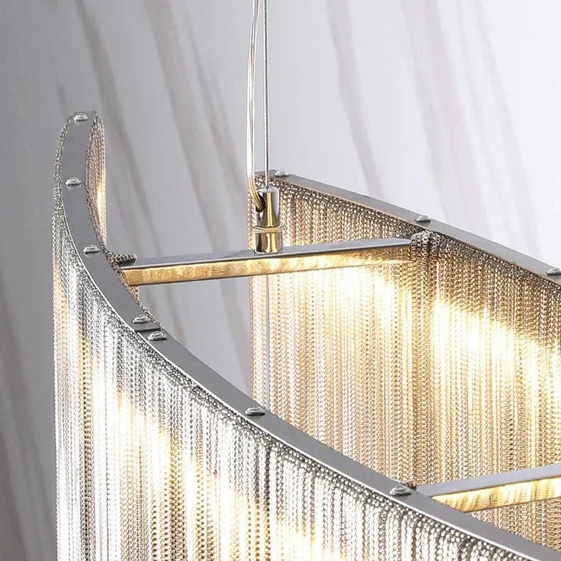 Cadena Steel Tassel Dining Room Light Chandelier