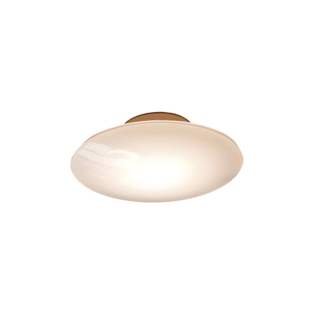 White Glass LED Flush Mount Ceiling Lamp for Bedroom